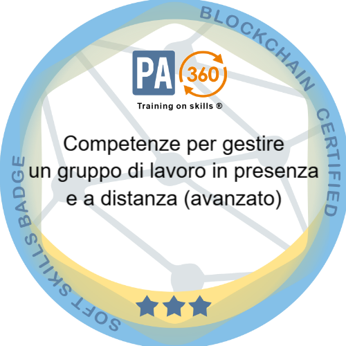 Competenze per gestire un gruppo di lavoro in presenza e a distanza (avanzato)